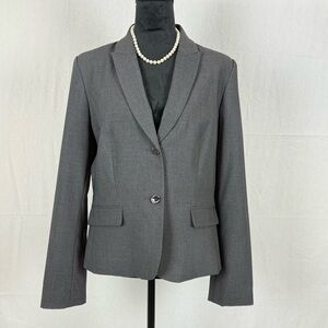 Calvin Notch-Collar Long Sleeve Padded Shoulder Luxe Stretch Coordinating Jacket